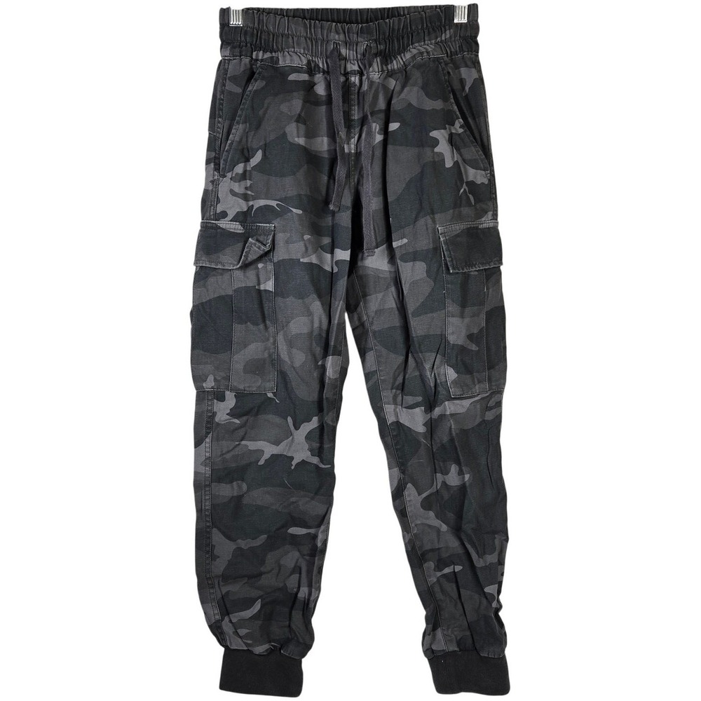 Aritzia‎ Tna Cargo Jogger Pants Camouflage Print Elastic Waist Drawstring XXS